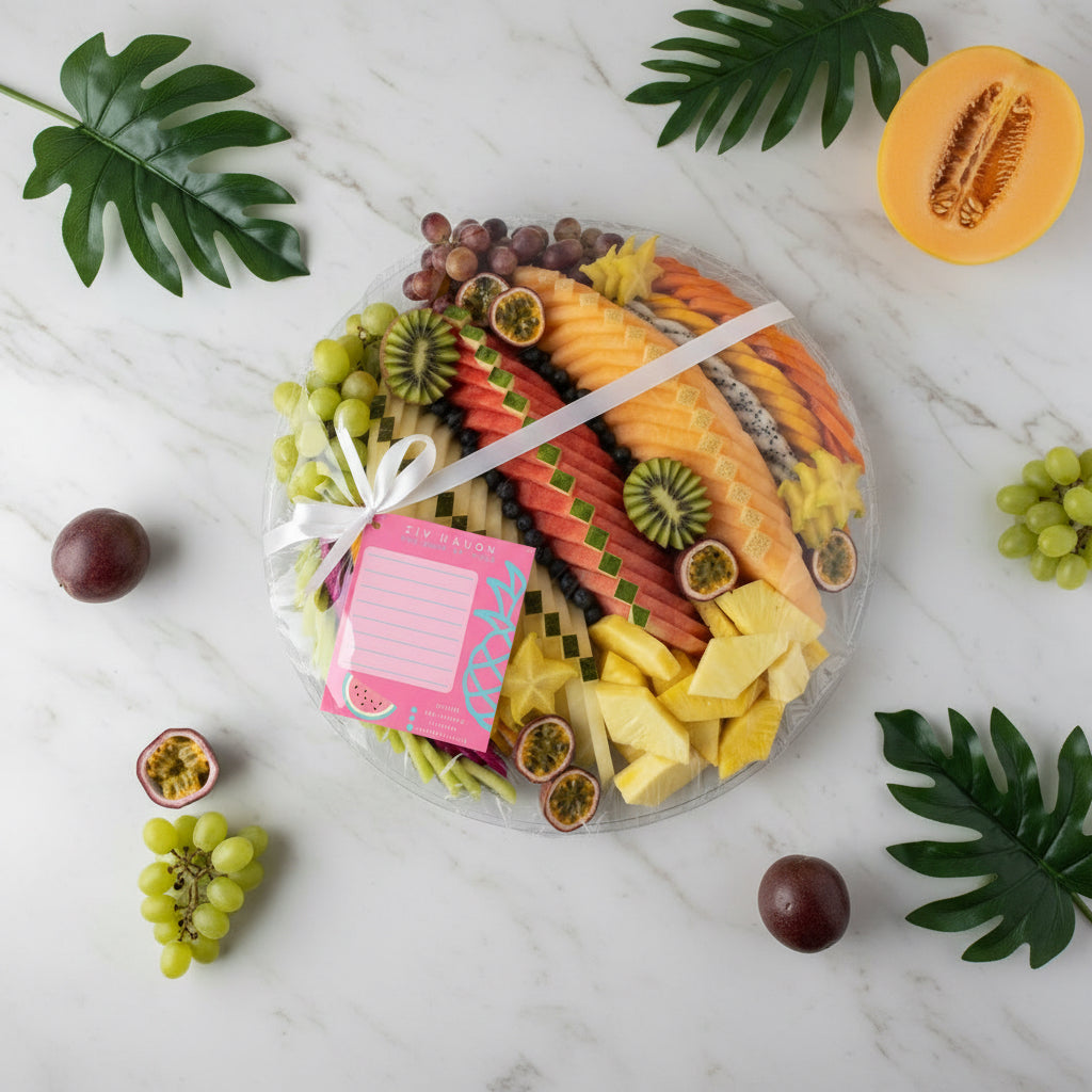 מגש פירות טרופי עגול XL